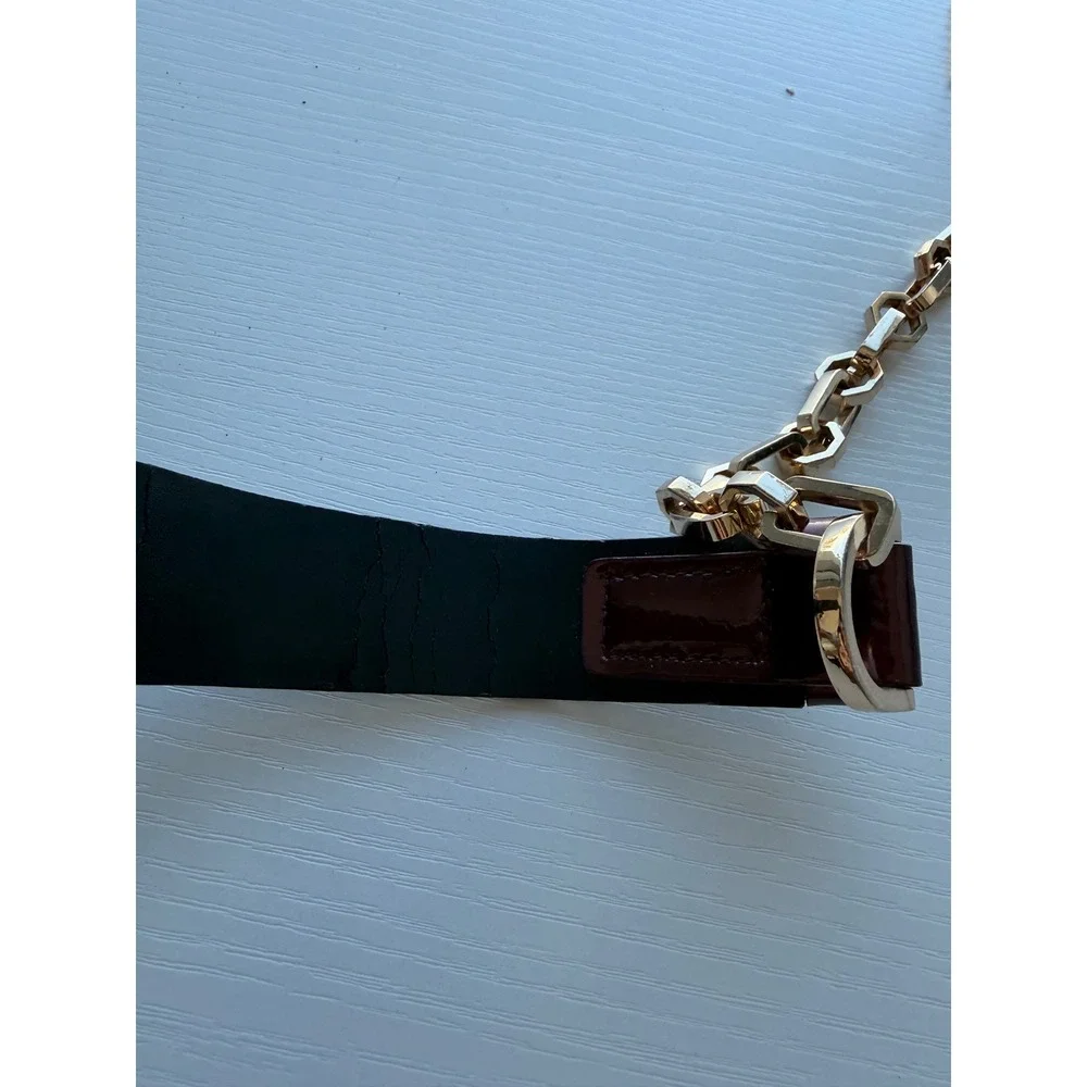 Louis Vuitton Wide Resin Logo Belt‎ Size 85 Made in France